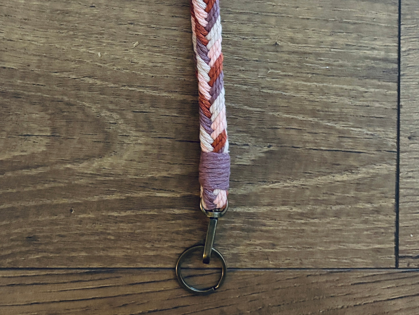 The Herringbone Wristlet Keychain