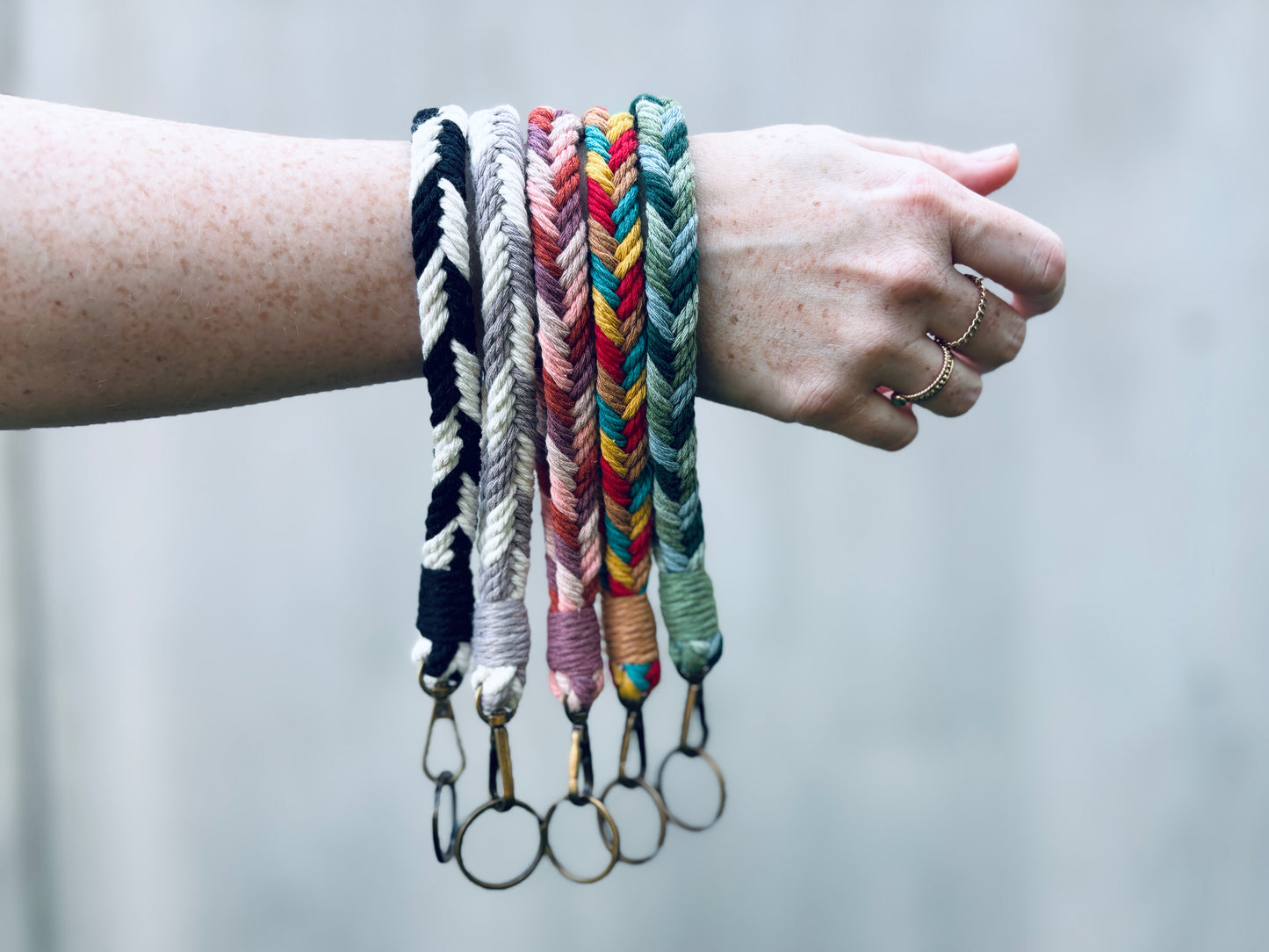 The Herringbone Wristlet Keychain