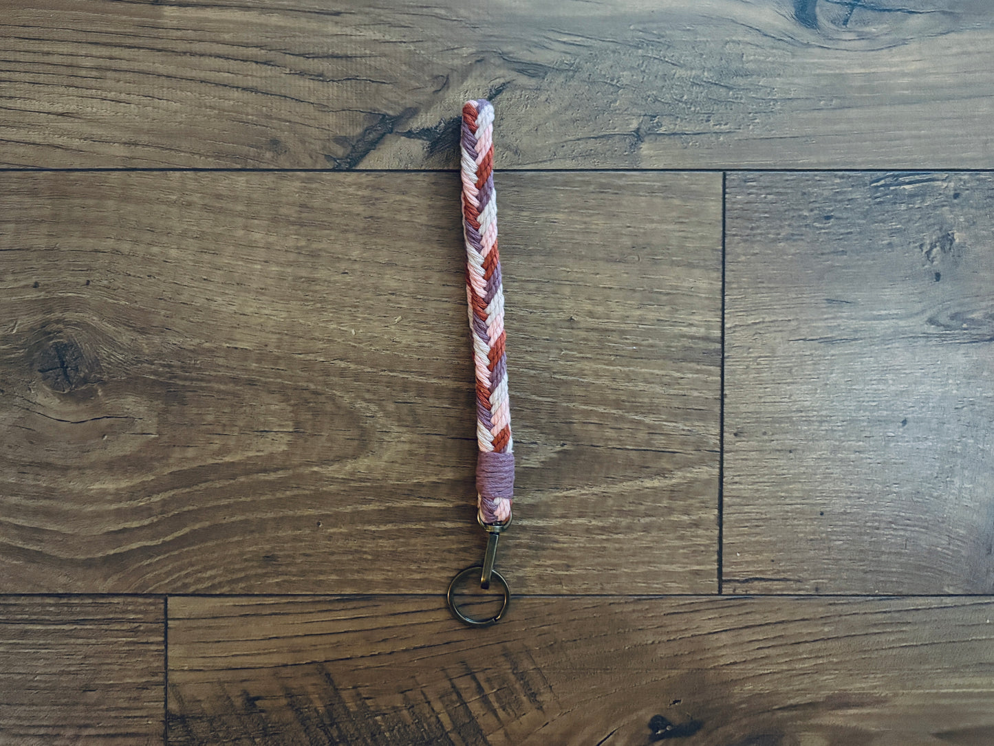 The Herringbone Wristlet Keychain