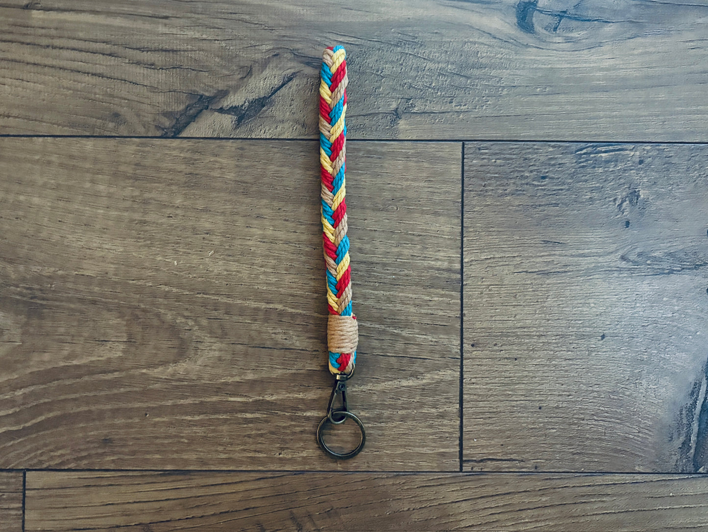 The Herringbone Wristlet Keychain