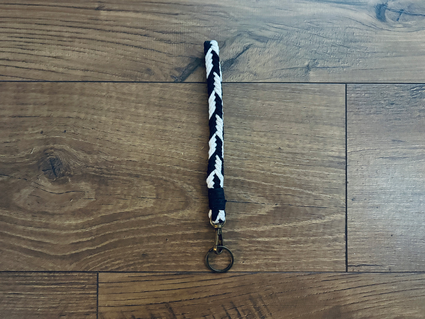 The Herringbone Wristlet Keychain