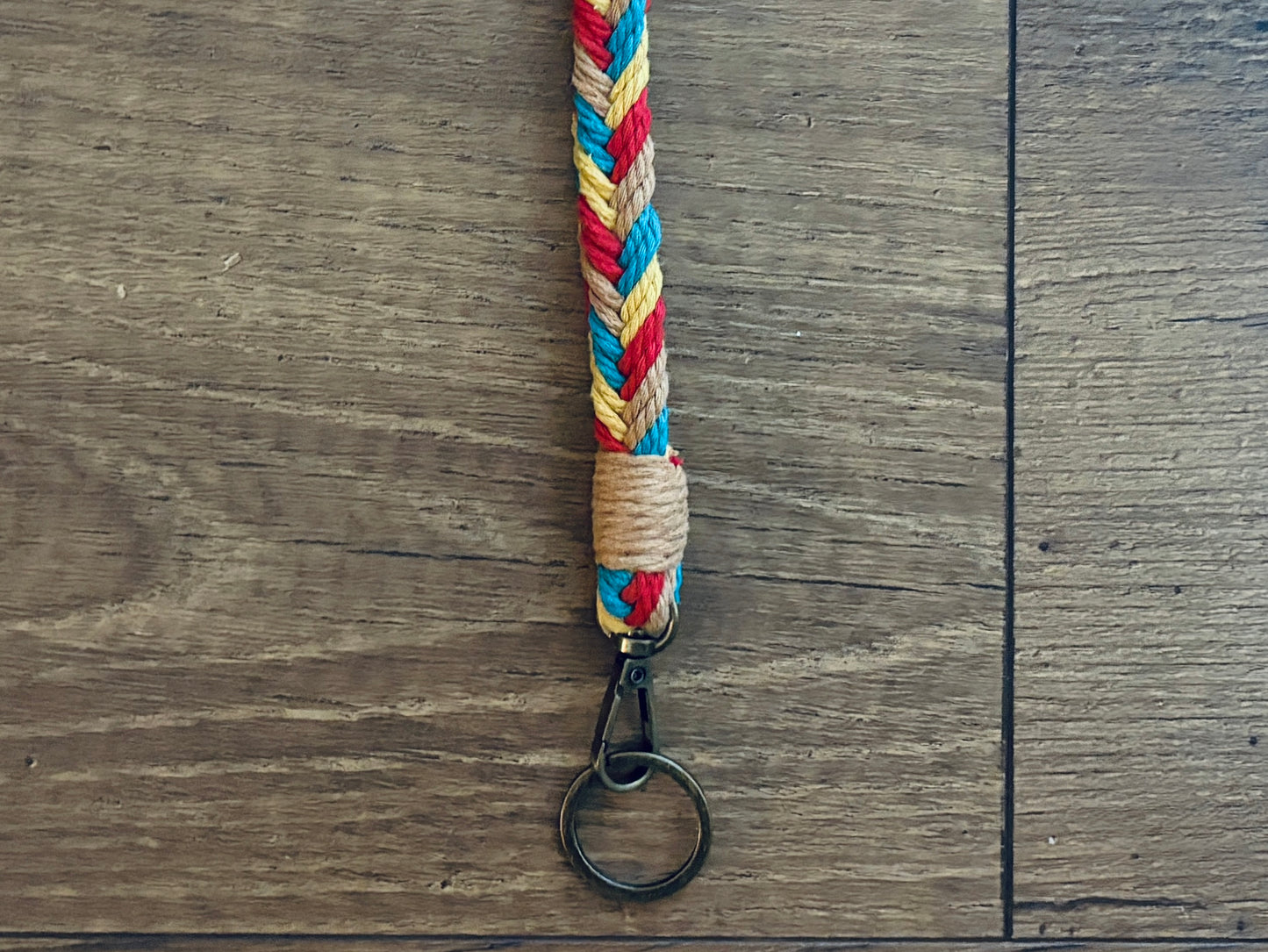 The Herringbone Wristlet Keychain