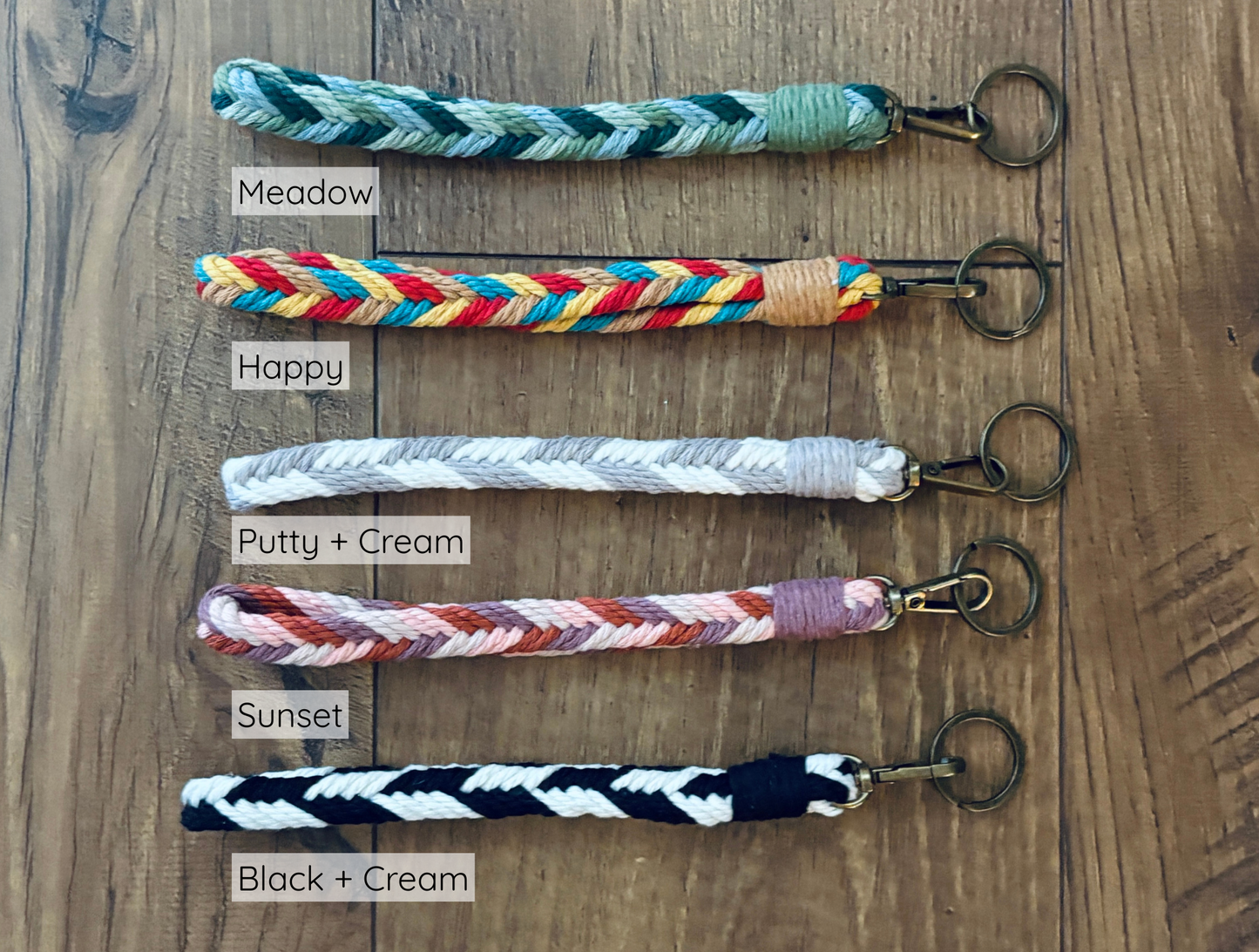 The Herringbone Wristlet Keychain