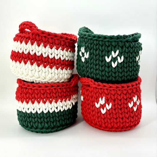 Mini Christmas Baskets Set
